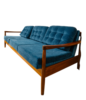 Danish Extendable Three-Seater Sofa in Teak, 1970s