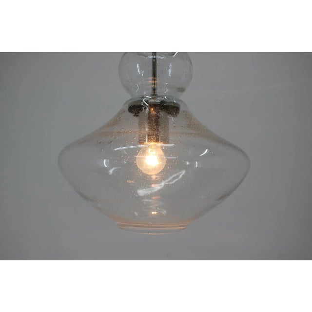 Large Mid-Century Handmade Glass Pendants, 1960s, Set of 2 For Sale - Image 4 of 8