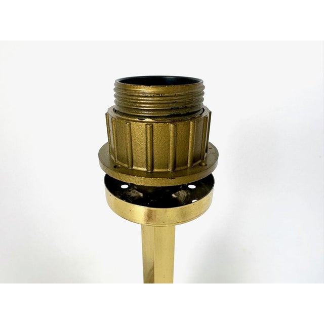 Art Deco Regency Style Table Lamp in Brass, 1970s For Sale - Image 9 of 15