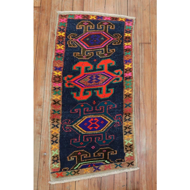 A Mini Size Turkish Anatolian Rug from the middle of the 20th century Details rug no. y1861 size 1' 4" x 2' 9" (41 x 84 cm)