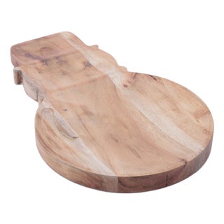 Wood Snowman Divided Serving Tray 15"L For Sale