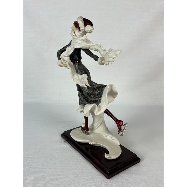 Master sculptor Giuseppe Armani’s “Skating Girl - Winter” handmade porcelain depiction of an elegant lady enjoying the...