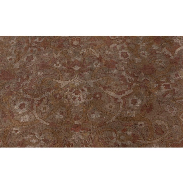 Brown Oversized Antique Indian Amritsar Rug For Sale - Image 8 of 9