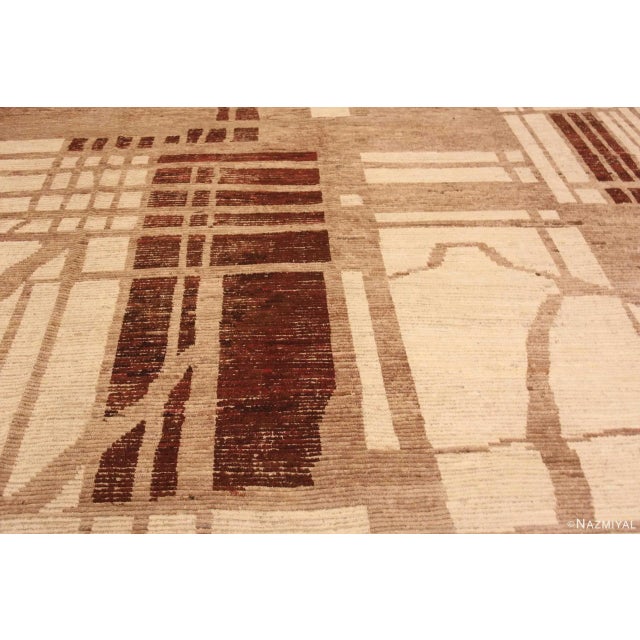Tribal Nazmiyal Collection Large Tribal Primitive Design Central Asian Rug For Sale - Image 3 of 7
