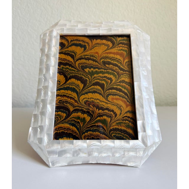 Maitland - Smith Maitland Smith Style Mother of Pearl Picture Frame, Late 20th Century For Sale - Image 4 of 8