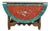 18th-Century Spanish Gateleg Table with Floral Polychrome Décor and Drop Leaves For Sale