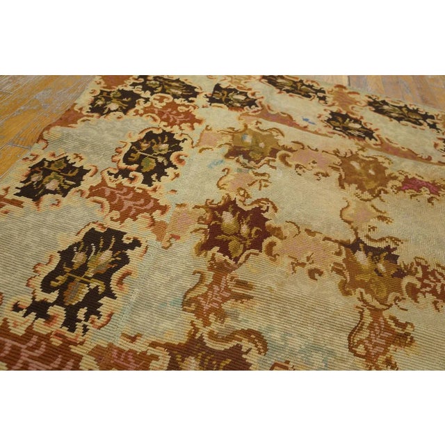 Textile Antique European Needlepoint Rug For Sale - Image 7 of 9