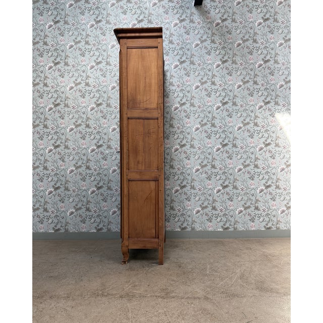 Antique Cherrywood Bonnetière with Clock For Sale - Image 4 of 13