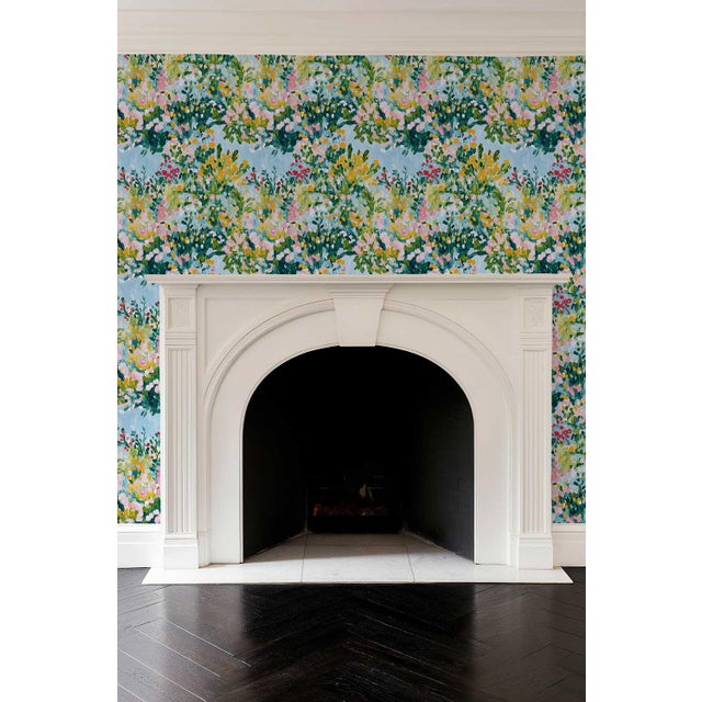Wild Flower Hour Grasscloth Wallpaper by House Party | 6 Yards For Sale In Charlotte - Image 6 of 7