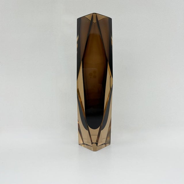 Murano Sommerso Glass Faceted Vase by Flavio Poli, 1970s For Sale - Image 4 of 18