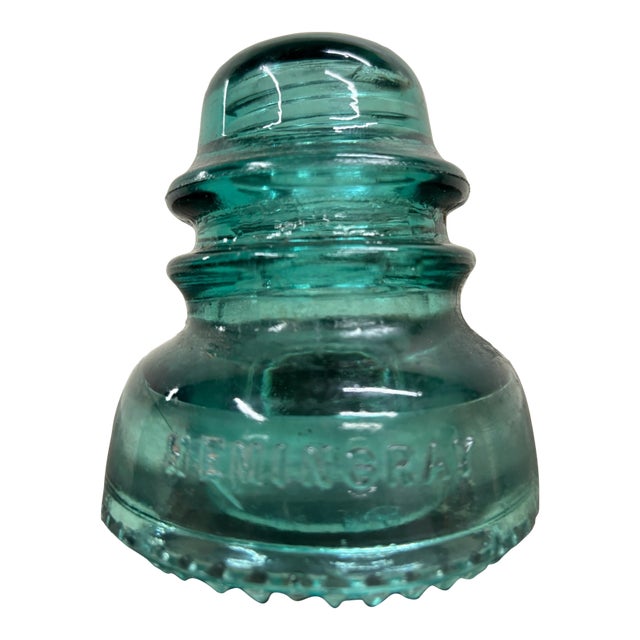 Vintage Hemingray 40 Aqua Teal Glass Insulator For Sale