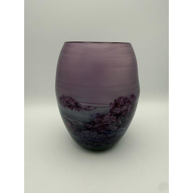 Hand-Painted Studio Glass Vase by Hans Jürgen Richartz, 1980s For Sale - Image 9 of 15