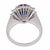 Vintage Gia 4.00 Carat Sapphire Diamond 18k White Gold Cluster Ring, Size 5 For Sale In Los Angeles - Image 6 of 6