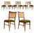 Set of Eight Brazilian Modern Dining Chairs in Caviúna, Cane & Warm Olive Mohair, 1960s For Sale