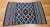 Mexican Antique Mexican Saltillo Serape Flat-Woven Kilim Blanket With Royal Blue, Ivory, Brown For Sale - Image 3 of 12
