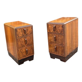 Art Deco Nightstands, 1930s, Set of 2 For Sale