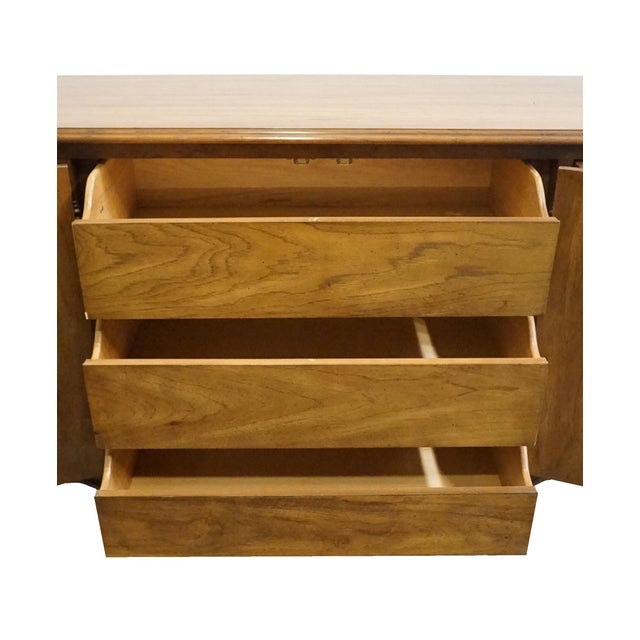 Drexel Furniture Cabernet Collection Solid Pecan French Provincial 78" Triple Door Dresser 306-134 For Sale In Kansas City - Image 6 of 15