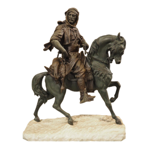 The Horseman Returning From the Hunt, Alfred Barye, Émile Guillemin, Circa 1870