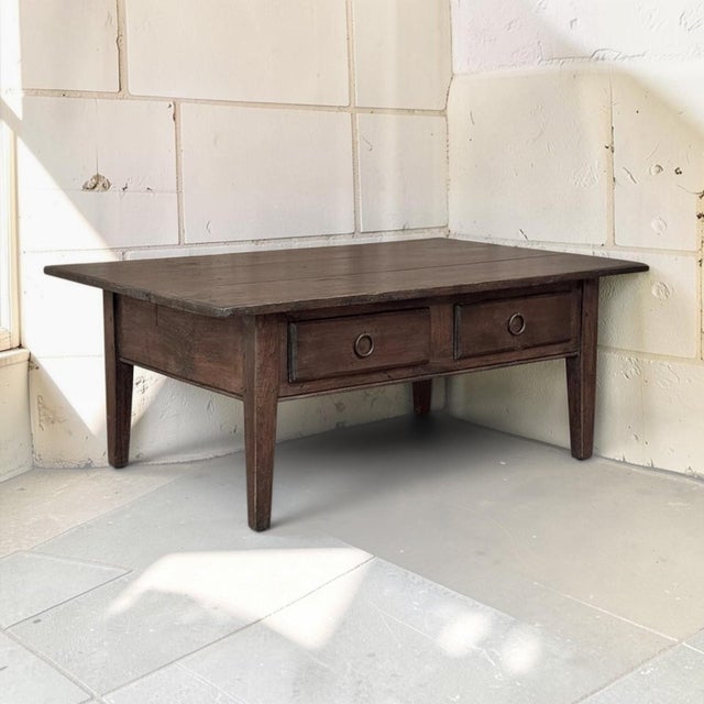 Rustic European 19th Century Spanish Country Work Table ~ Coffee Table For Sale - Image 3 of 18