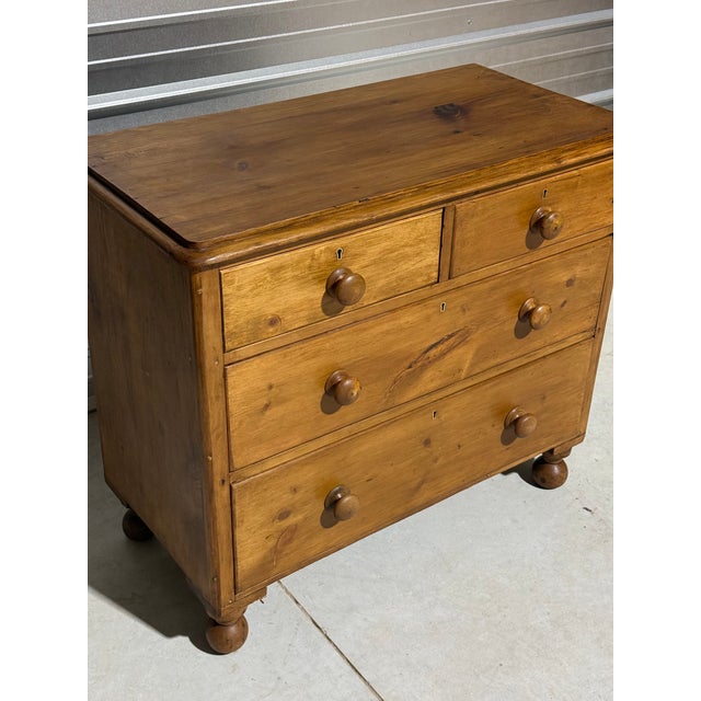 Antique Pine Two Over Two Drawers - Chest of Drawers From England For Sale - Image 4 of 18
