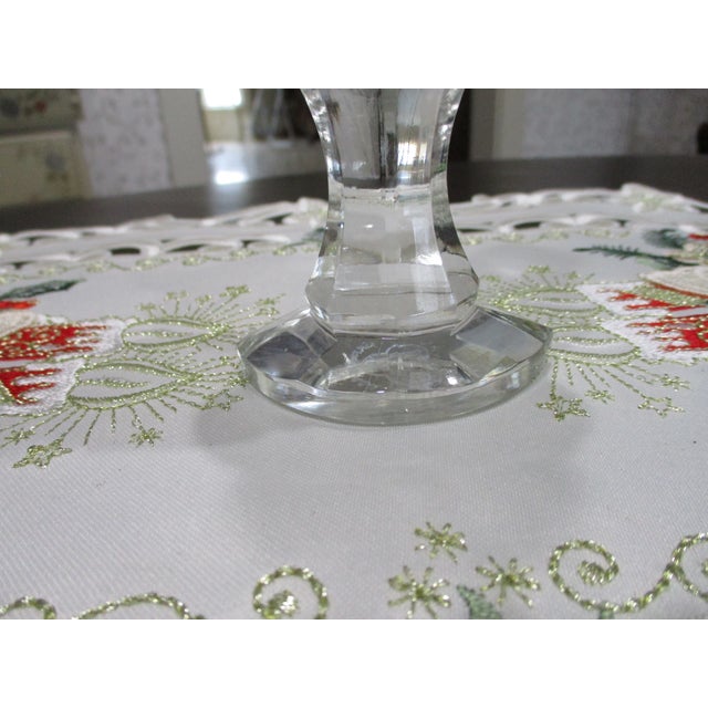 Transparent Extremely Rare Hawkes Miniature Oil Lamp Signed Etched Flower American Brilliant Period For Sale - Image 8 of 18