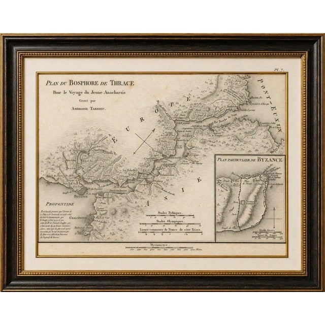 Title: Ancient Bosphorus and Byzantium Map by Ambroise Tardieu, 1825 : Original antique engraved map of the Bosphorus and...