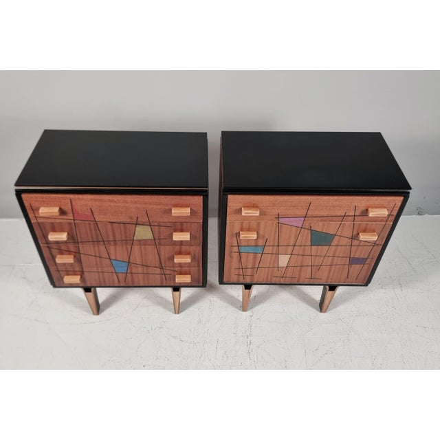 Contemporary Vintage Bedside Tables, 1970s, Set of 2 For Sale - Image 3 of 12