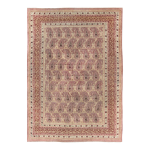 Antique Amritsar Rug With Paisley Pattern In, Lavender, Purple, Pink & Yellow 9' X 11'10