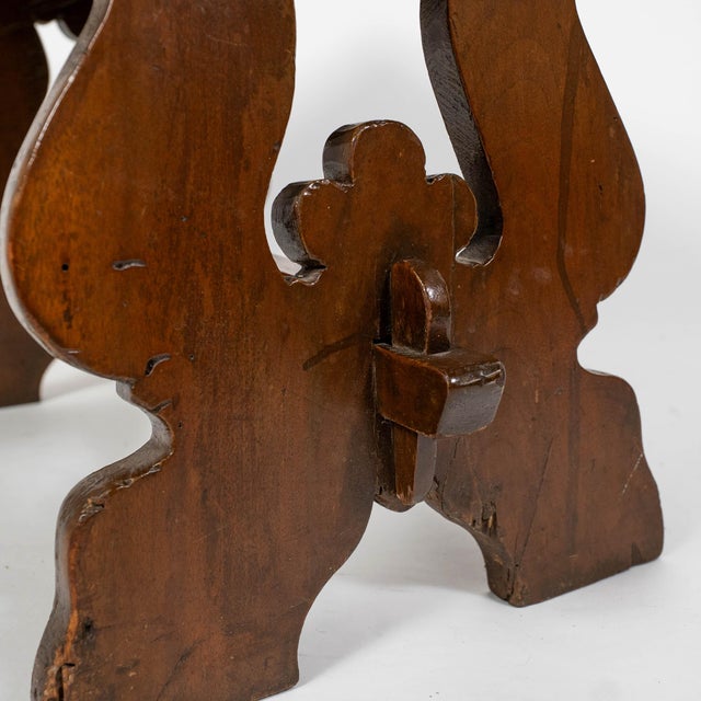 Antique Tuscan Trestle Side Table For Sale - Image 10 of 11