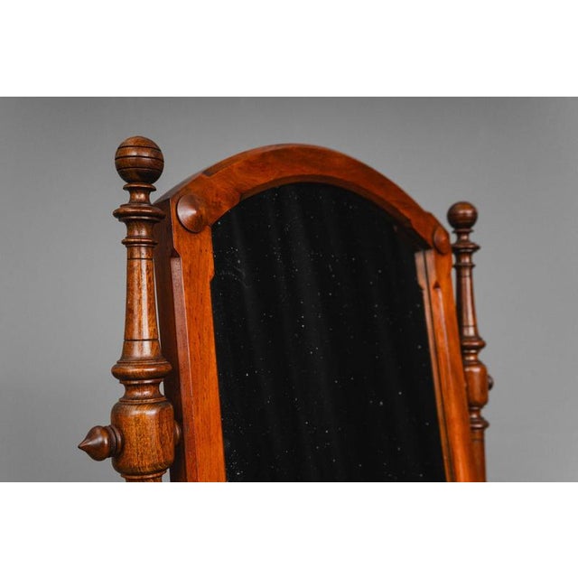Gründerzeit Shaving Mirror in Walnut, Late 19th Century For Sale - Image 9 of 18