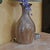 Vintage Ceramic Drip Glaze Table Lamp in Brown Studio Pottery Style With Tapered Shade For Sale - Image 11 of 18