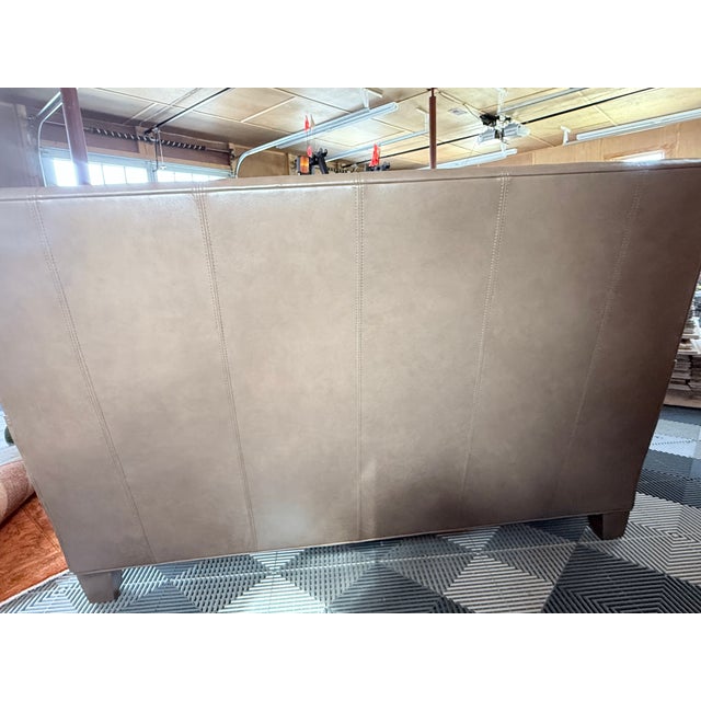 Brown Lee Industries Leather Loveseat For Sale - Image 8 of 10