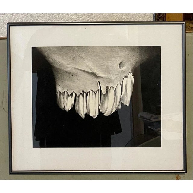 1990s Erica Child Prud’homme, Charcoal Drawing Abstract Teeth Bone Erica Child Prudhomme American Woman Artist, 1994 For Sale - Image 5 of 6