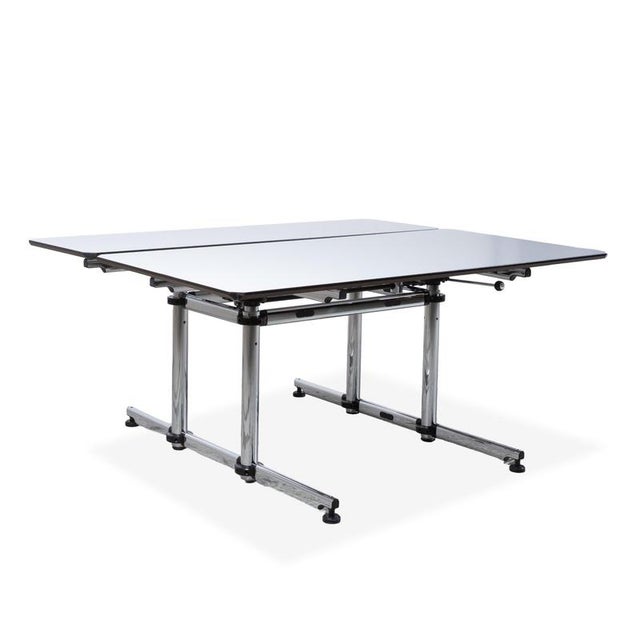 Modern Wooden Kitos Desk in White Chrome from USM For Sale - Image 3 of 16