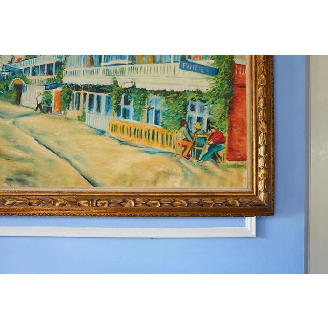 French Large Impressionist Oil Painting of a French Street Scene For Sale - Image 3 of 13