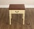 High Quality American Made Plank Top Nightstand or End Table with Single Dovetailed Drawer on Cream Painted Base
