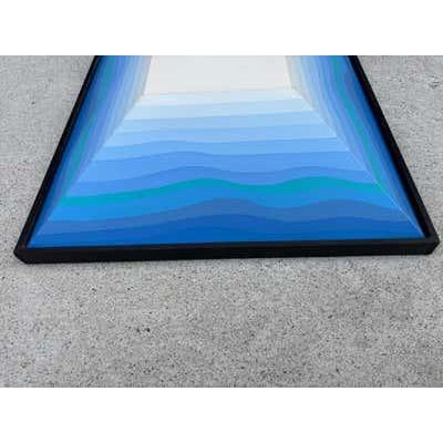 Shozo Naguro Dimensional Painting on a wood frame. Created to hang at an angle. Wood construction creates the form that...