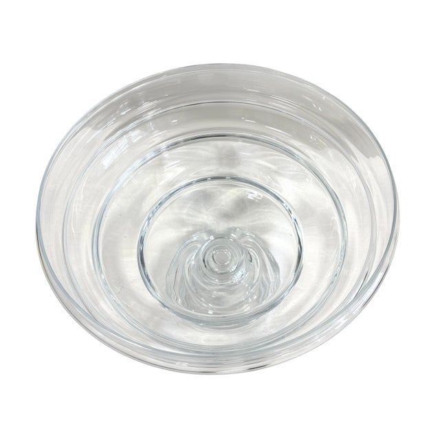 Modern Footed Glass Fruit Bowl For Sale - Image 3 of 5