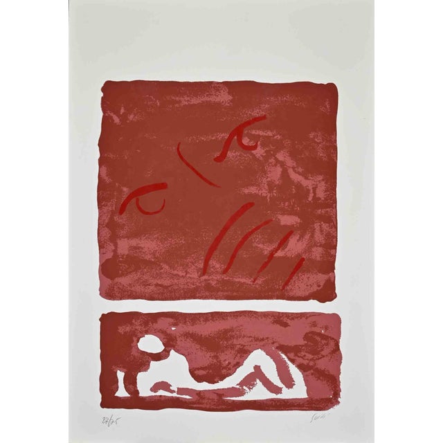 Lithograph on paper. Hand signed and numbered in pencil. Edition of 75. Very good condition. This piece is attributed to...