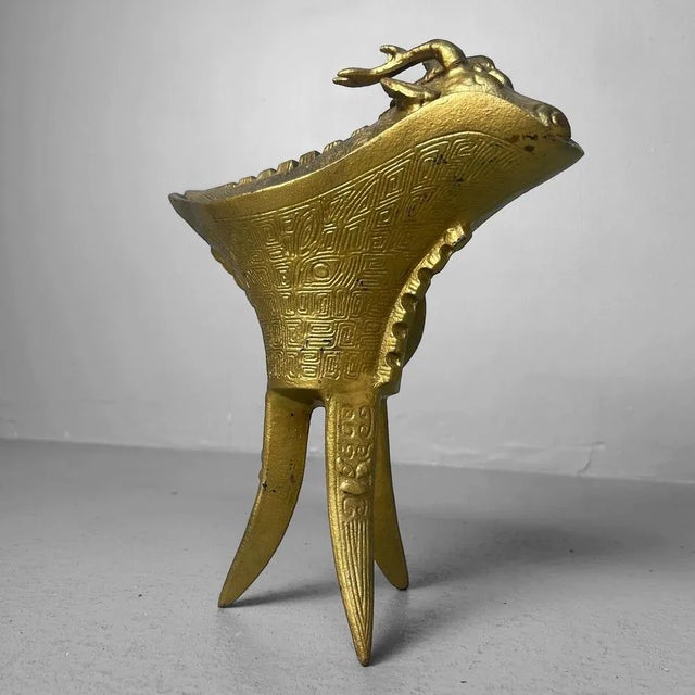 Jue Style Gilt Incense Burner, Japan, 1960s For Sale - Image 4 of 12