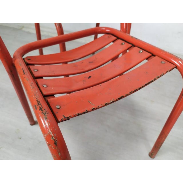 Iron Garden Chairs from Tolix, 1950s, Set of 4 For Sale - Image 16 of 18