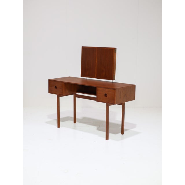 Aksel Kjersgaard Model 40 Dressing Table in Teak by Kai Kristiansen for Aksel Kjersgaard, Denmark, 1960s For Sale - Image 4 of 18