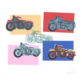 1994 Friedbert Renbaum 'Harley X 5' Pop Art Multicolor Usa Serigraph For Sale