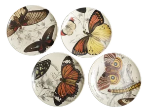 Specimen Butterfly Dinner Plates, Set of 4
