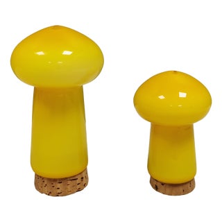 Palet Mushroom-Shaped Salt and Pepper Shakers by Michael Bang for Holmegaard, 1960s, Set of 2 For Sale