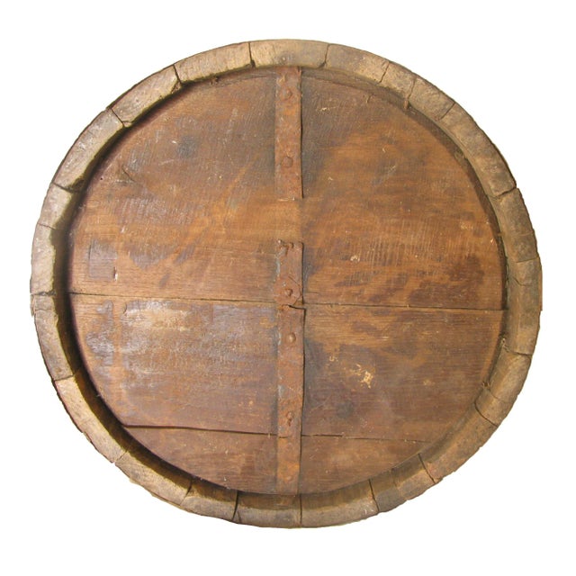 Antique French Wood & Metal Grain Measure Bucket For Sale - Image 4 of 6