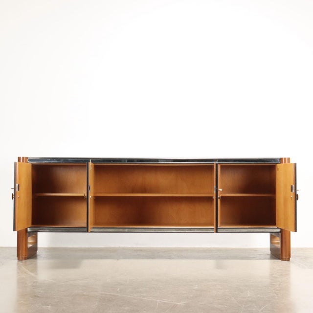 Vintage Sideboard in Walnut Veneer, 1940s For Sale - Image 3 of 13