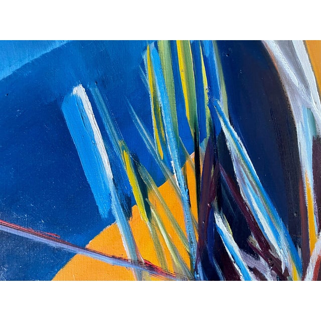 1960s Roberto Lauro, Large Colorful Abstract Expressionist Swiss Oil Painting Robert Lauro, 1967 For Sale - Image 5 of 7