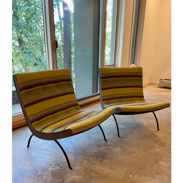 Pair of Milo Baughman Scoop Chairs With Label Mid Century Modern For Sale - Image 12 of 12
