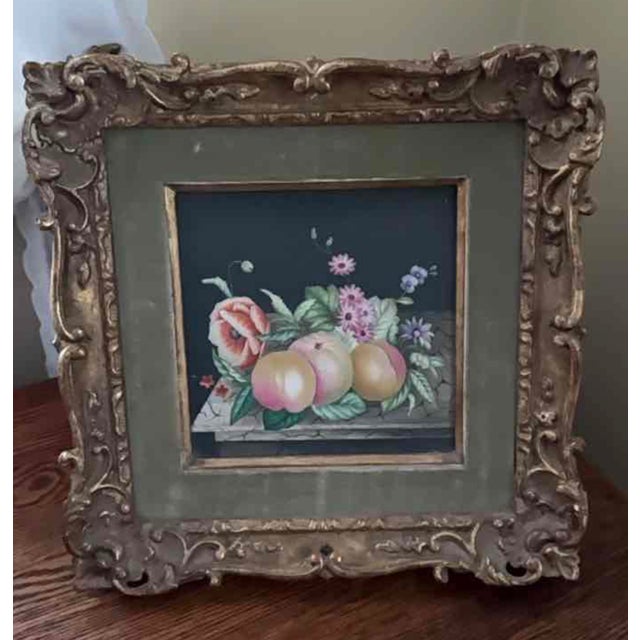 TIME PERIOD Circa 1850-1890 ORIGIN European, 19th Century This particular piece, with its focus on fruit and floral...